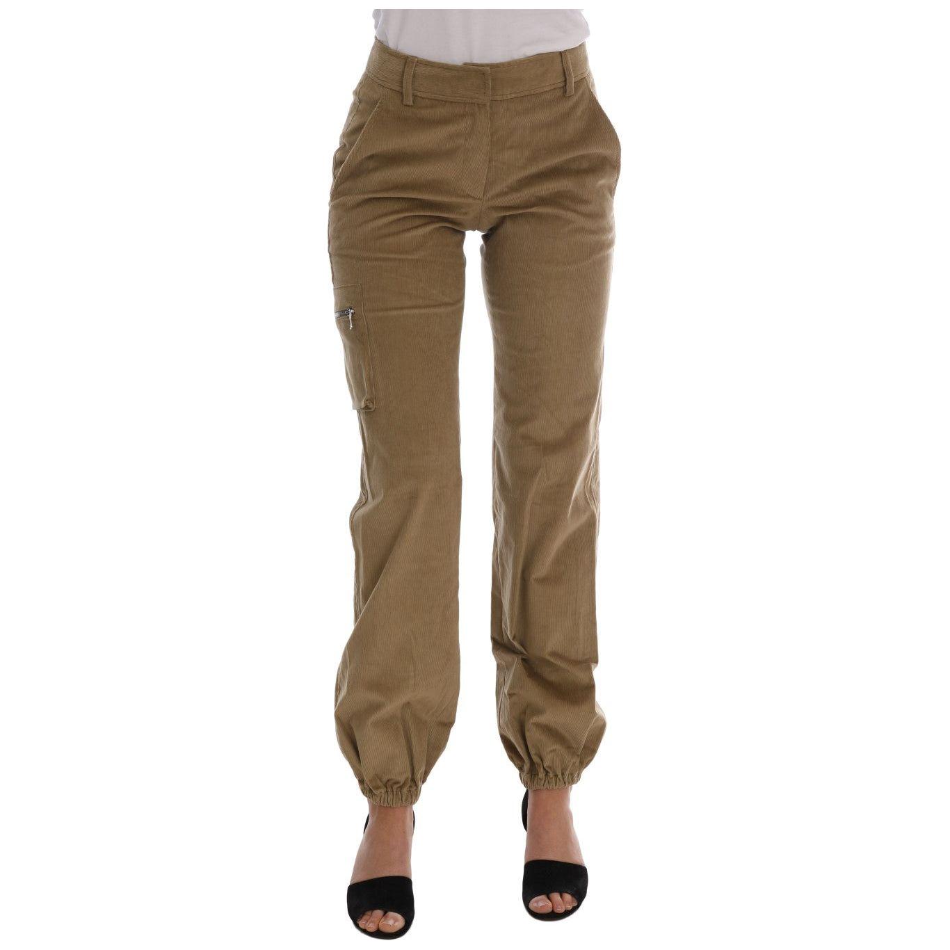 Ermanno Scervino Chic Beige Casual Pants for Sophisticated Style Jeans & Pants Ermanno Scervino