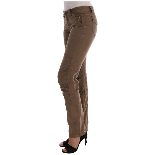 Ermanno Scervino Chic Brown Casual Cotton Pants Ermanno Scervino