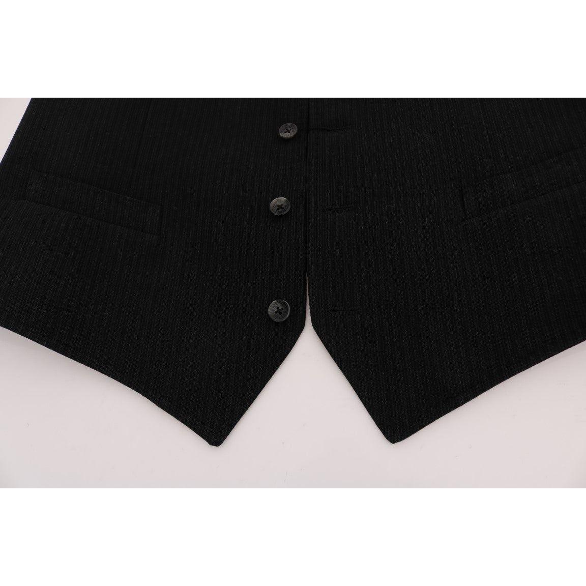 Dolce & Gabbana Black STAFF Cotton Rayon Vest