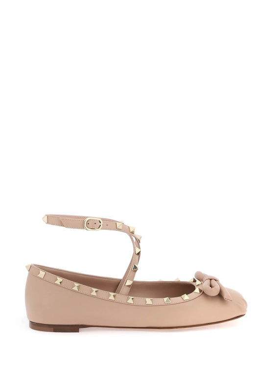 Valentino Garavani silk rockstud ballet flats Flat Shoes Valentino Garavani