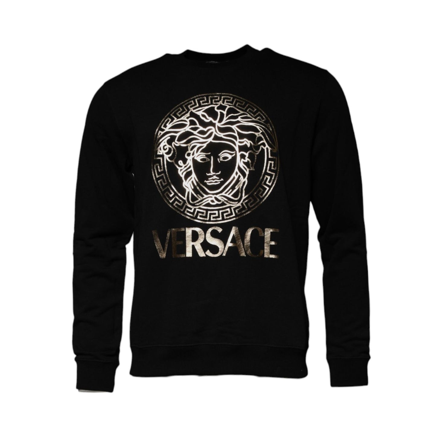 Versace Black Medusa Fleece Men Crew Neck Sweatshirt Sweater Versace