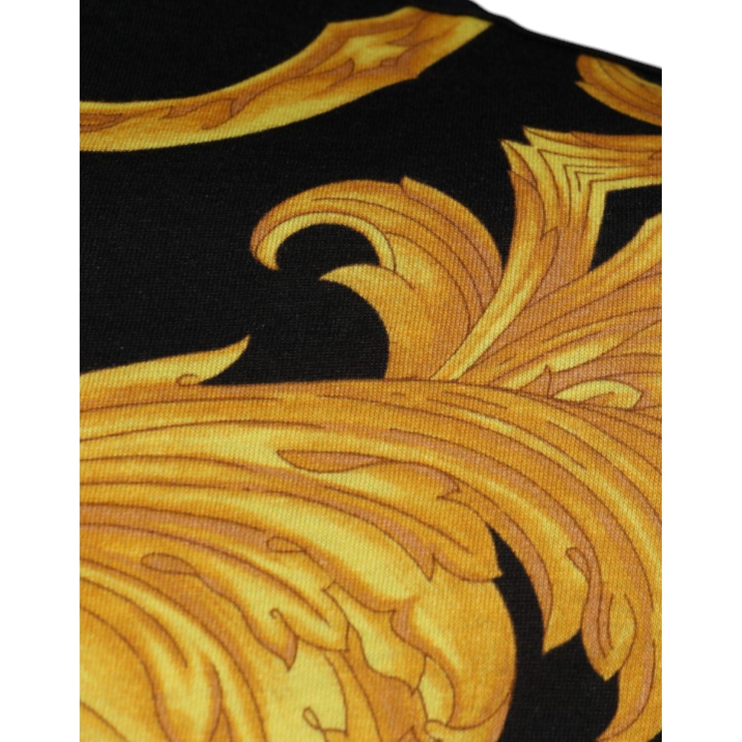 Versace Black Medusa Print Cotton Crew Neck T-shirt