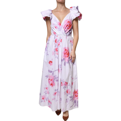 Philosophy White Floral Cotton Maxi Dress Philosophy