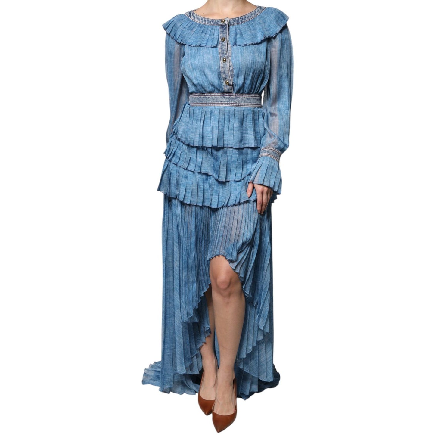 Philosophy Blue Layered Long Sleeve Dress Philosophy