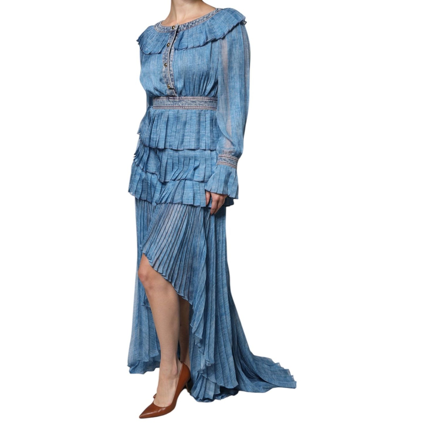 Philosophy Blue Layered Long Sleeve Dress Philosophy