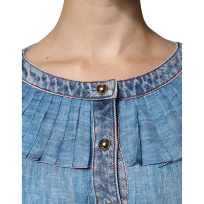 Philosophy Blue Layered Long Sleeve Dress Philosophy