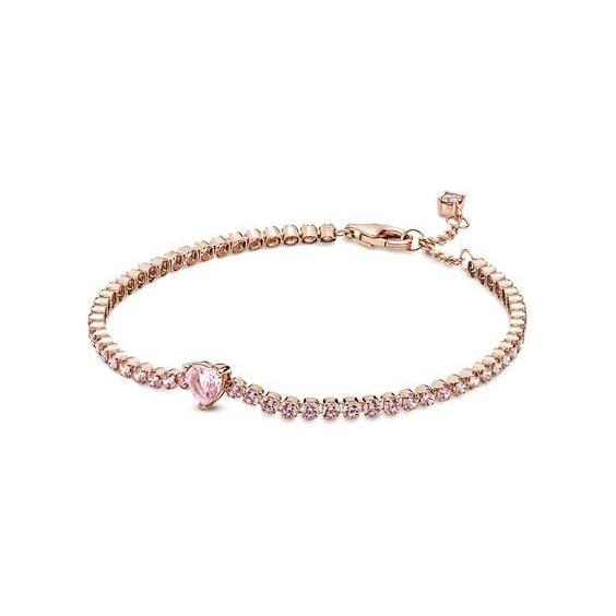 PANDORA JEWELS Mod. SPARKLING HEART TENNIS - Size 18 ***SPECIAL PRICE**** Bracelet PANDORA