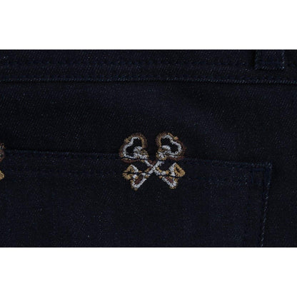Dolce & Gabbana Blue Key Embroidered Slim Fit KATE Jeans