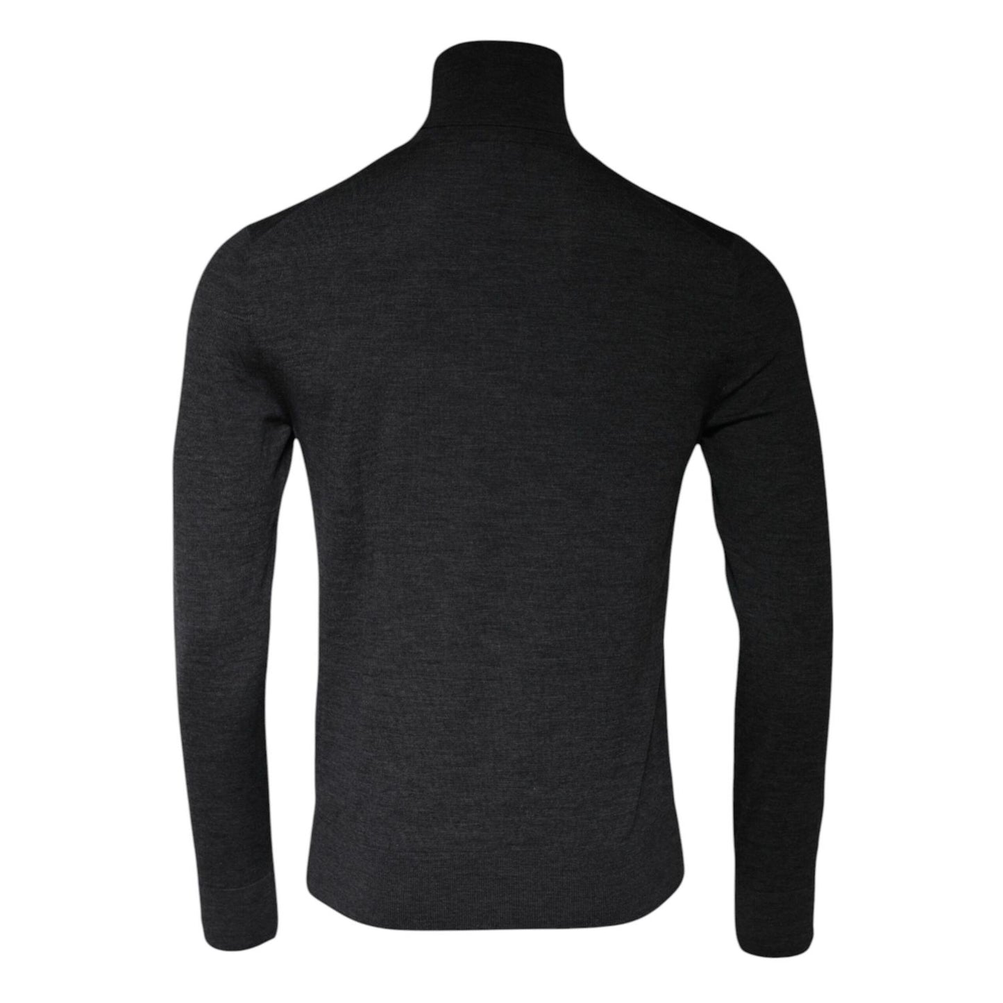 Dolce & Gabbana Gray Wool Knit Turtleneck Pullover Sweater