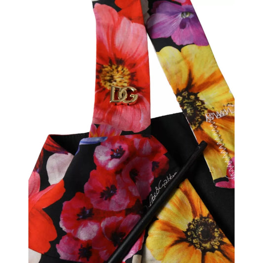 Dolce & Gabbana Multicolor Floral Sleeveless Bustier Crop Top Dolce & Gabbana