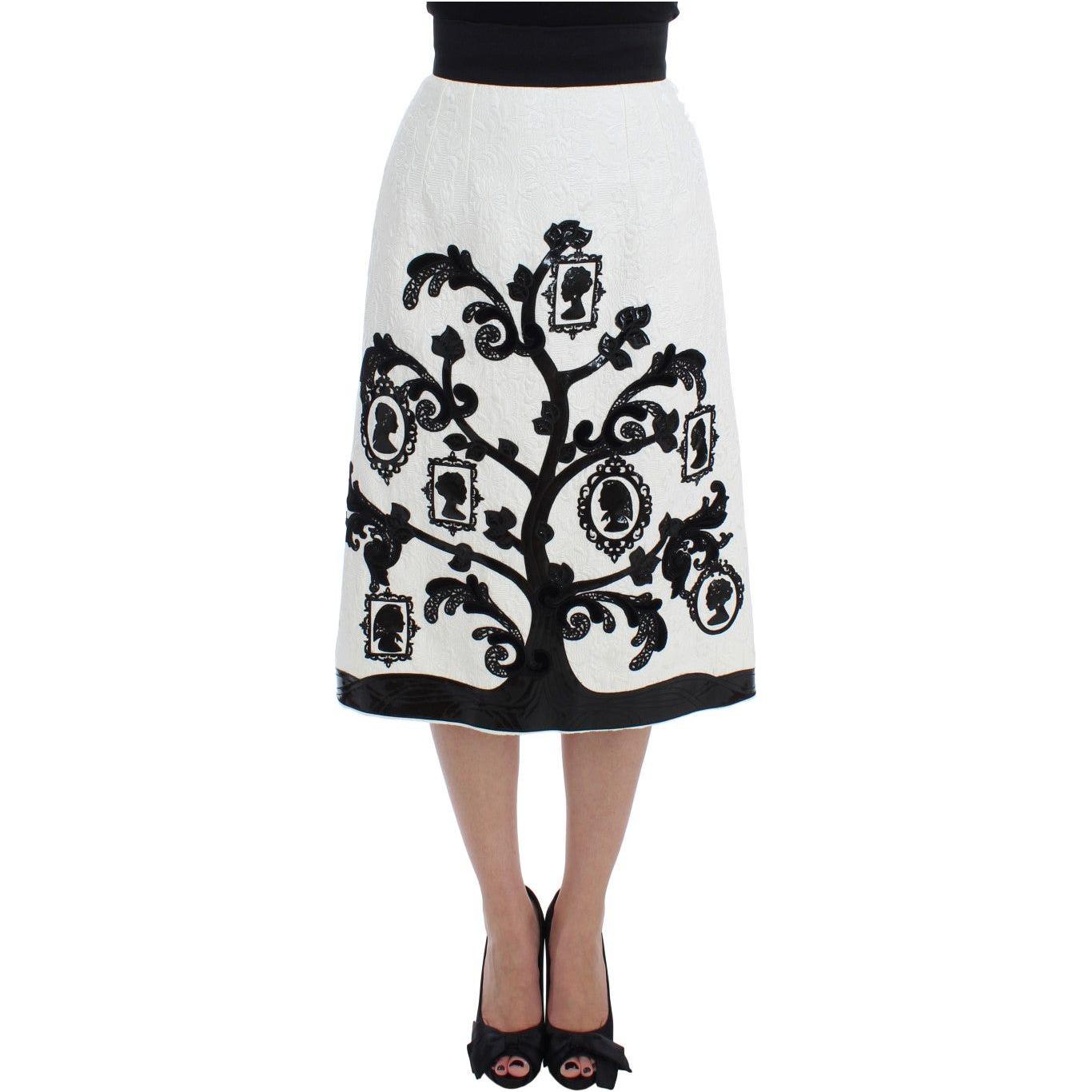 Dolce & Gabbana Elegant Floral Brocade High-Waist Skirt Dolce & Gabbana