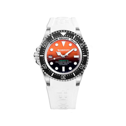 Bobroff White Rubber Sport Watch Bobroff