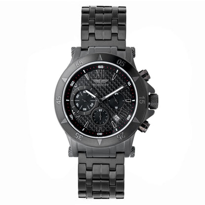 Bobroff Black Stainless Steel Dress Watch Bobroff