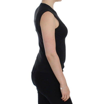 Dolce & Gabbana Black Sleeveless Crewneck Vest Pullover 1728,67345645728,70% Viscose,Black,Clothing,Dolce & Gabbana,IT36|XXS,IT38|XS,Material: 30% Cotton,New with tags,Sleeveless - Sweaters - Clothing,Sweaters - Clothing,Tops & T-Shirts - Women - Clothing