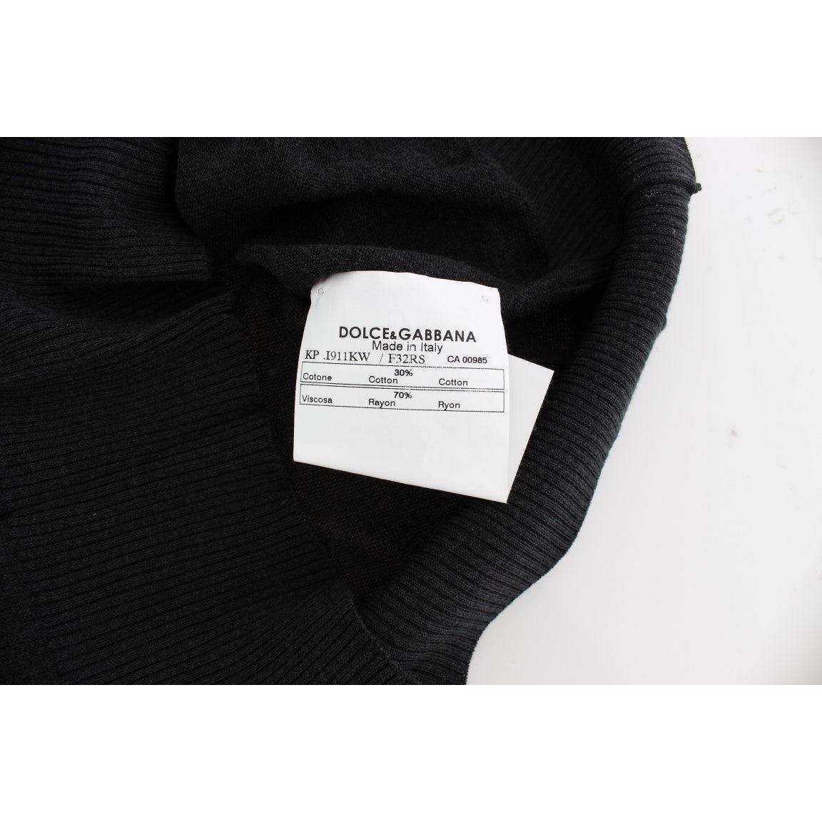Dolce & Gabbana Black Sleeveless Crewneck Vest Pullover 1728,67345645728,70% Viscose,Black,Clothing,Dolce & Gabbana,IT36|XXS,IT38|XS,Material: 30% Cotton,New with tags,Sleeveless - Sweaters - Clothing,Sweaters - Clothing,Tops & T-Shirts - Women - Clothing