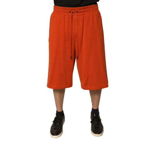 Dolce & Gabbana Orange Cotton Blend Men Bermuda Shorts