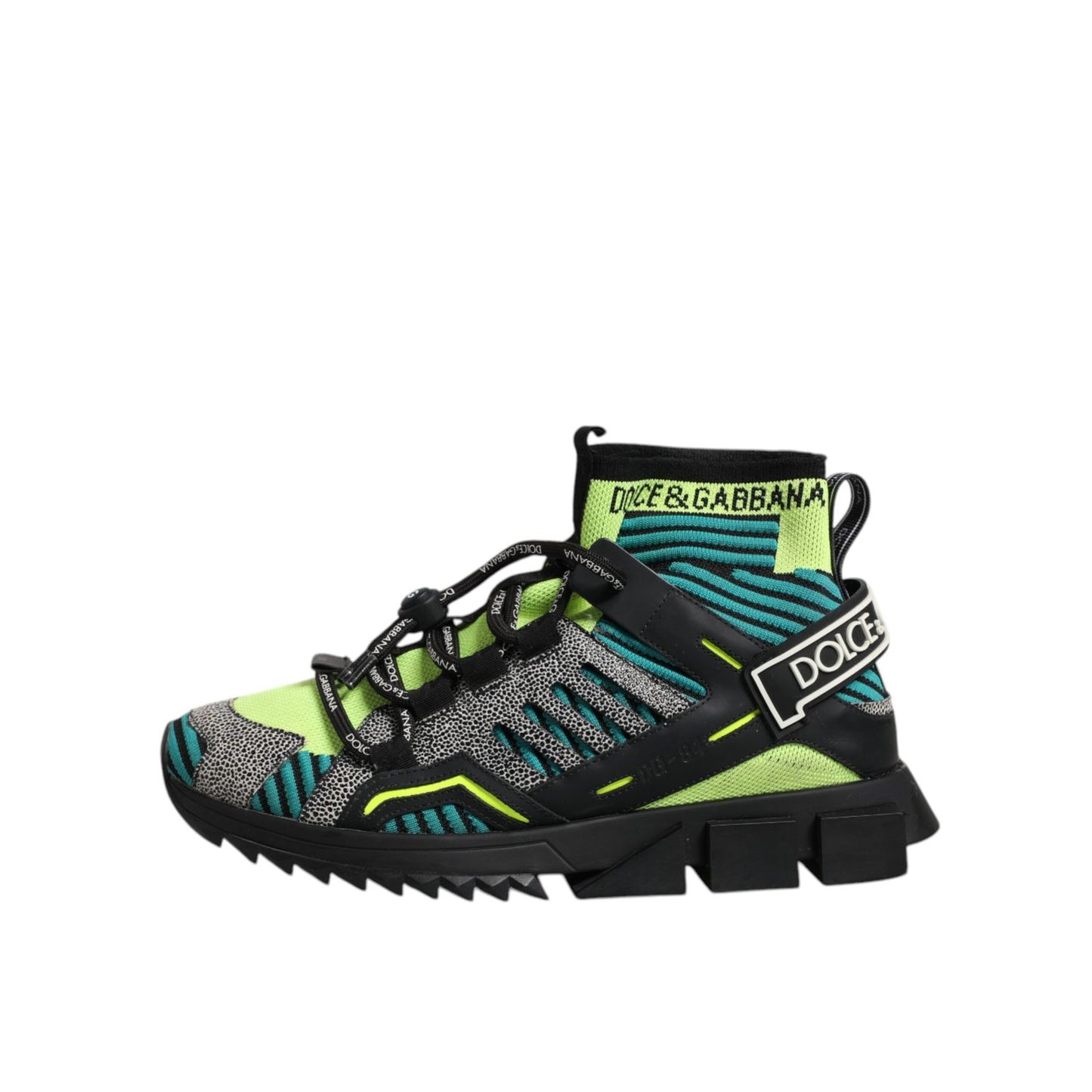 Dolce & Gabbana Multicolor Sorrento Logo Sneakers Socks Shoes