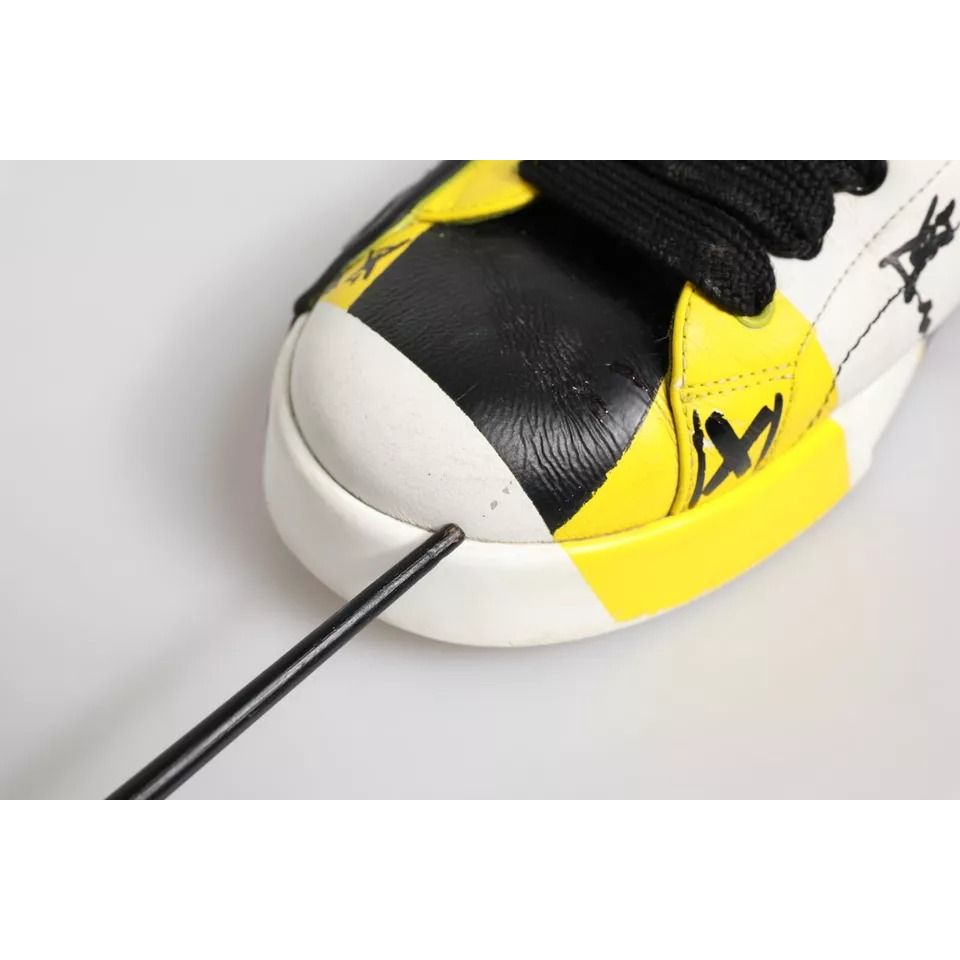 Dolce & Gabbana Multicolor Lettering Portofino Sneakers Shoes