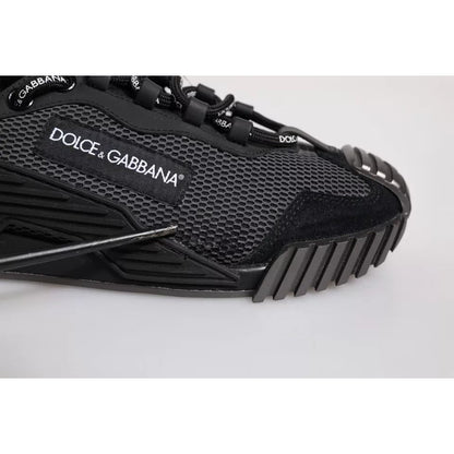 Dolce & Gabbana Black Nylon NS1 Low Top Men Sneakers Shoes