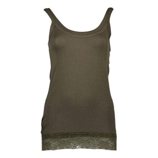 Silvian Heach Green Cotton Women Top Silvian Heach