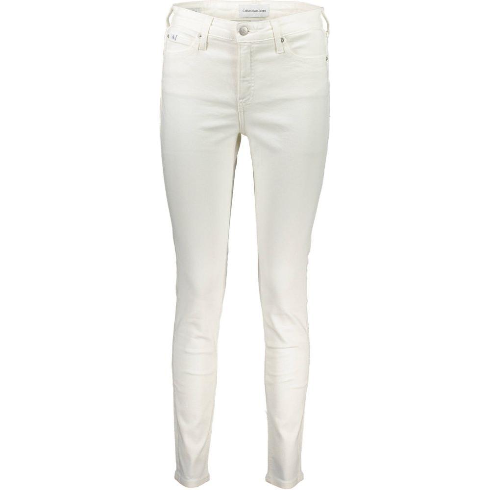 Calvin Klein White Cotton Women Jeans Calvin Klein