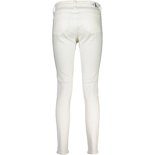 Calvin Klein White Cotton Women Jeans Calvin Klein