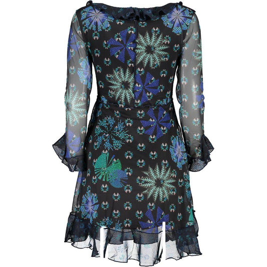 Desigual Chic Contrast Detail V-Neck Dress Desigual