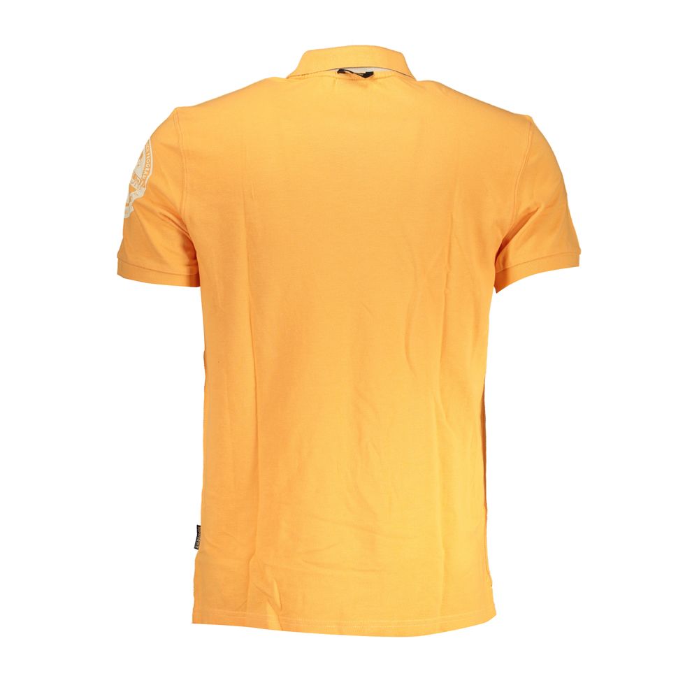 Napapijri Sleek Orange Polo with Contrast Details Napapijri