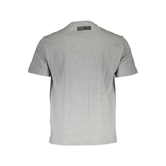 Plein Sport Gray Cotton Men T-Shirt Plein Sport