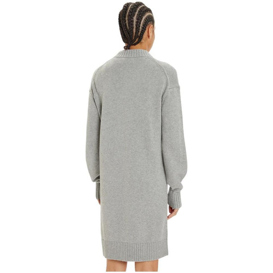 Calvin Klein Jeans Gray Organic Cotton Dress Calvin Klein Jeans