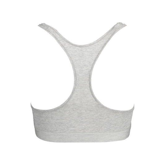 Tommy Hilfiger Gray Cotton Women Sports Bra Tommy Hilfiger