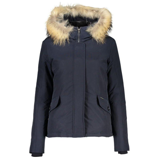 Woolrich Blue Cotton Jackets & Coat Woolrich