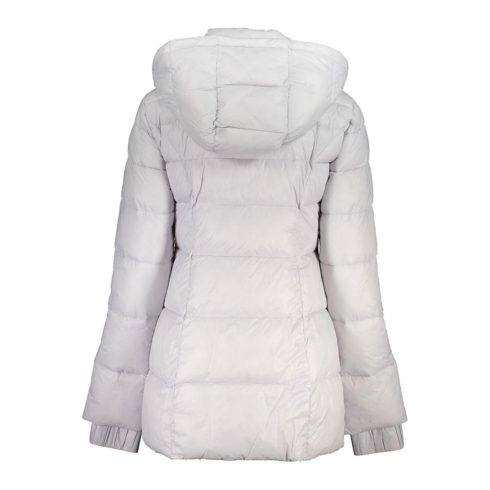 Patrizia Pepe White Polyamide Jackets & Coat Patrizia Pepe