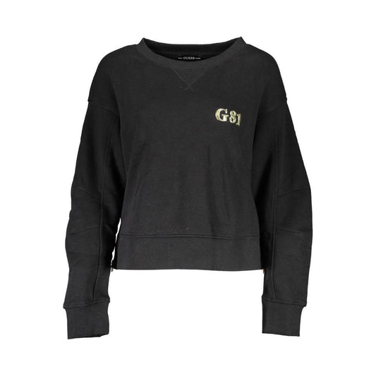 Guess Jeans Black Cotton Women Sweater Guess Jeans