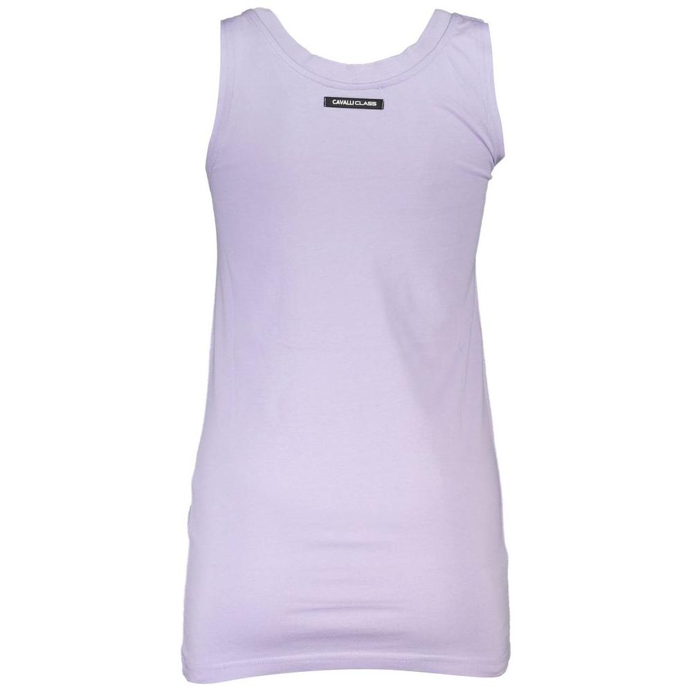 Cavalli Class Purple Cotton Women Top Cavalli Class