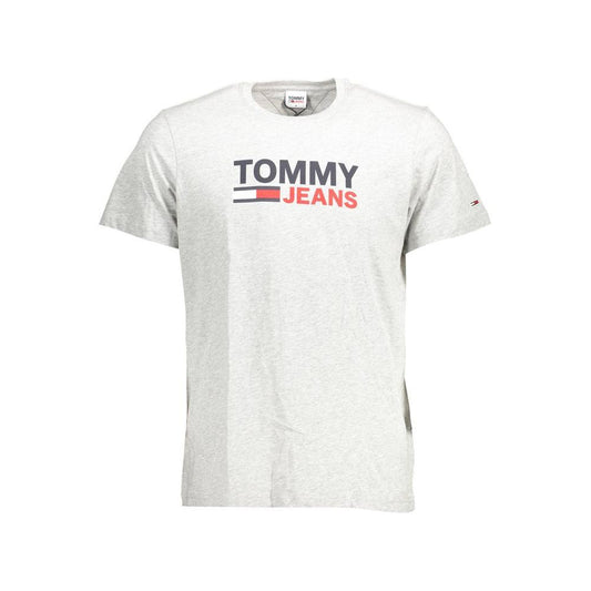 Tommy Hilfiger Gray Cotton Men T-Shirt