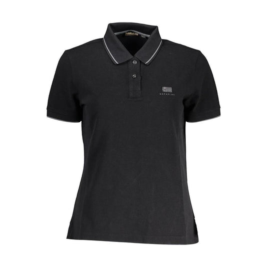 Napapijri Black Cotton Women Polo Shirt Napapijri