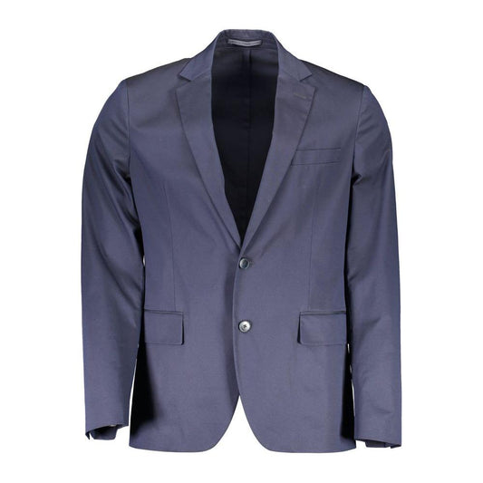 Gant Blue Cotton Men Jacket Gant