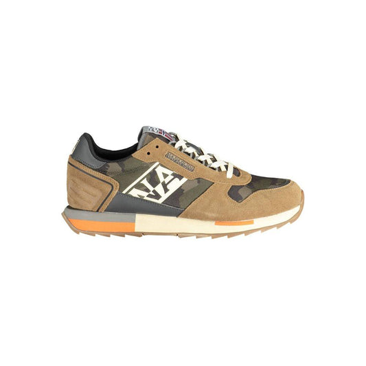 Napapijri Beige Leather Men Sneaker Napapijri