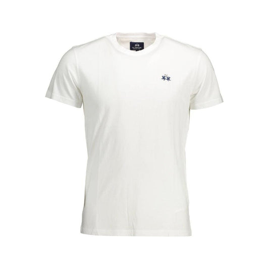 La Martina White Cotton Men T-Shirt La Martina