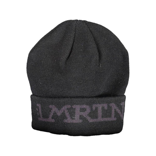 La Martina Black Acrylic Men Cap La Martina