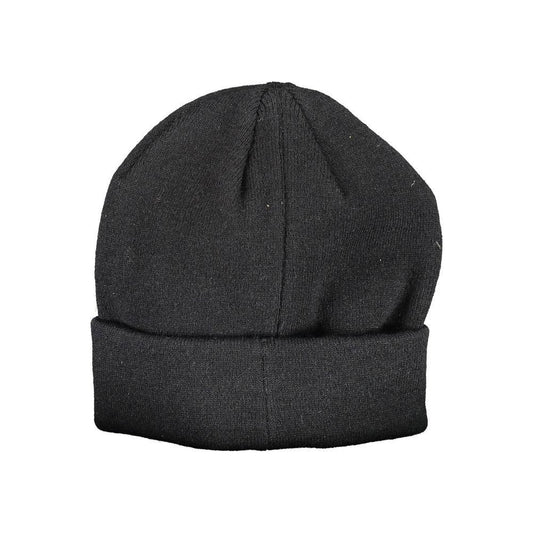 La Martina Black Acrylic Men Cap La Martina