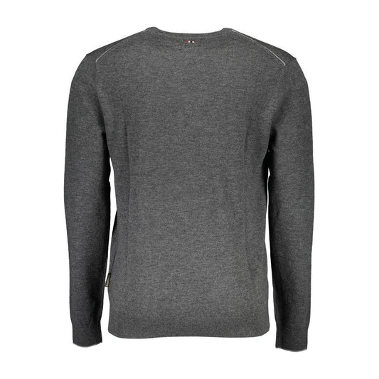 Napapijri Gray Wool Men Sweater