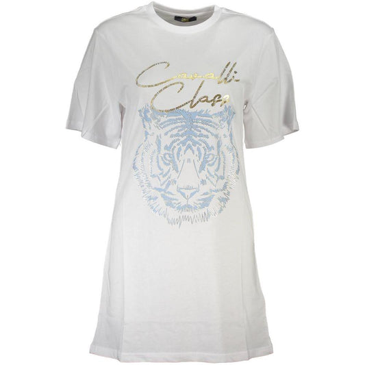 Cavalli Class White Cotton Women T-Shirt Cavalli Class