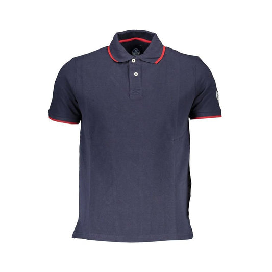 North Sails Blue Cotton Men Polo Shirt