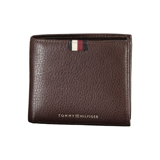 Tommy Hilfiger Brown Leather Men Wallet Tommy Hilfiger