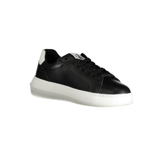 Calvin Klein Black Leather Women Sneaker Calvin Klein