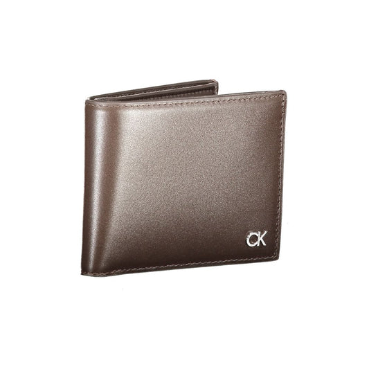 Calvin Klein Brown Leather Wallet Calvin Klein