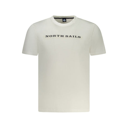 North Sails White Cotton Men T-Shirt North Sails