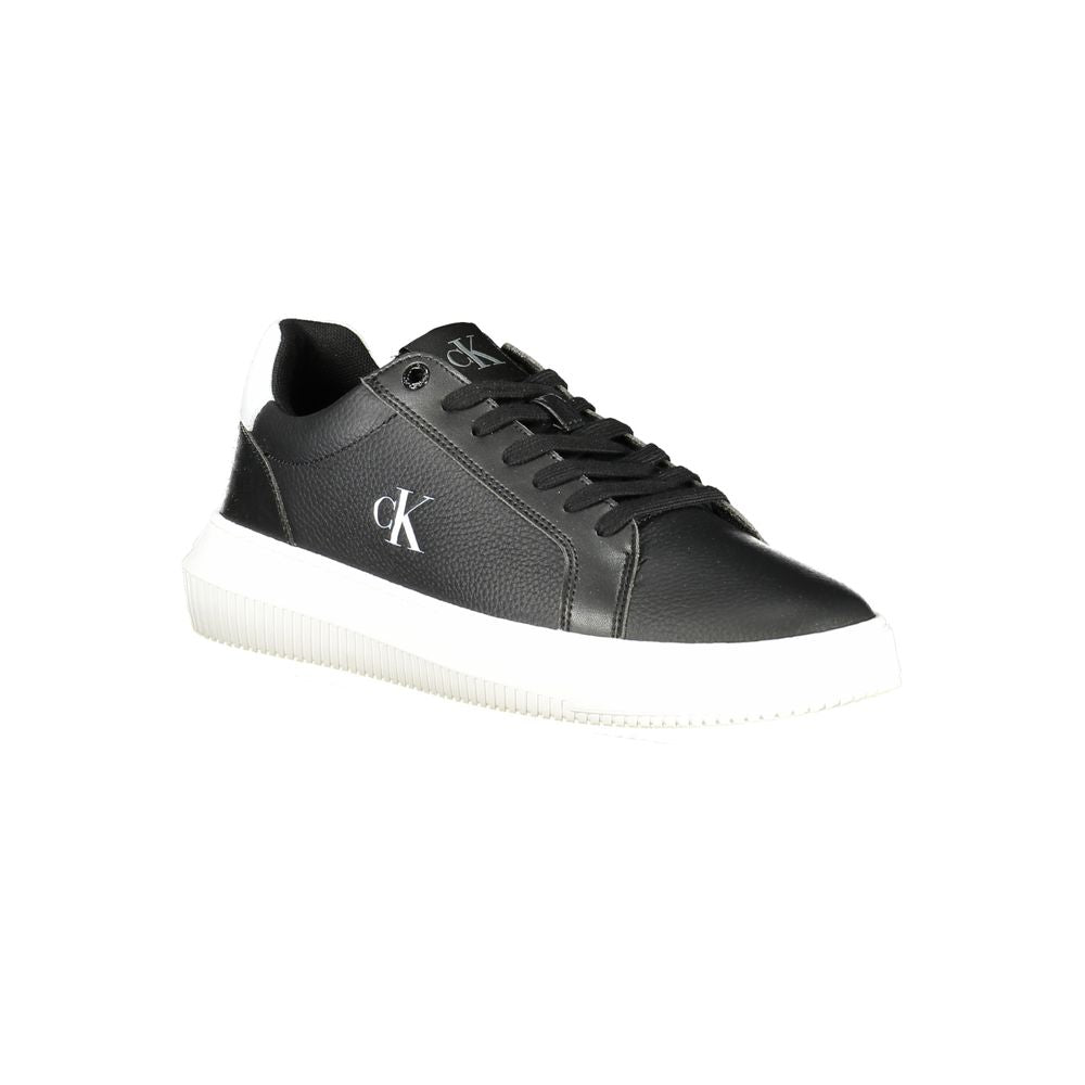 Calvin Klein Black Leather Men Sneaker Calvin Klein